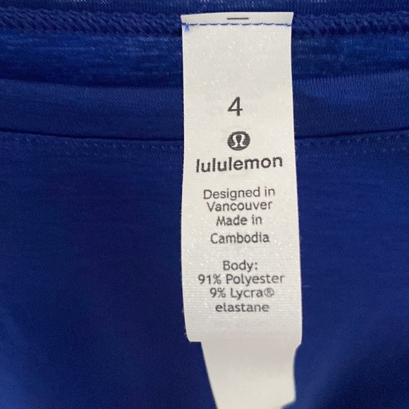 Lululemon blue tie back shirt - Picture 4 of 4